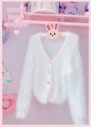 Bunny Fuzzy Cardigan