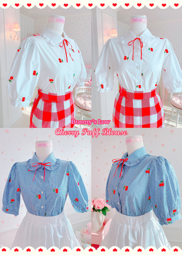 Cherry Puff Blouse (2color)