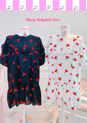 Cherry Babydoll Dress (2color)