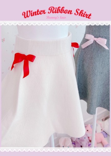 Winter Ribbon Skirt (2color)