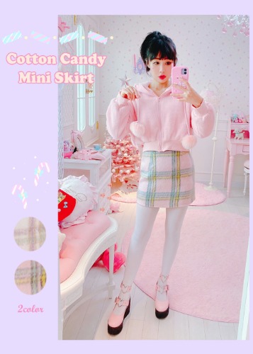 Cotton Candy Mini Skirt (2color)