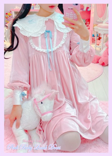 Pink Baby Lamb Dress (S,M,L)