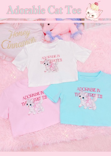 Adorable Cat Tee (3color)