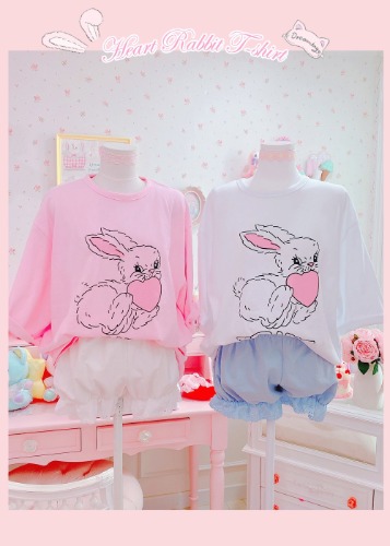 Heart Rabbit T-shirt (2color)